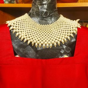 Faux Pearl Vintage Collar Necklace